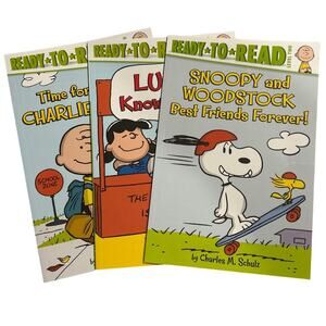 NEW (3) Charlie Brown Ready To Read Level Two Books Snoopy Woodstock Lucy